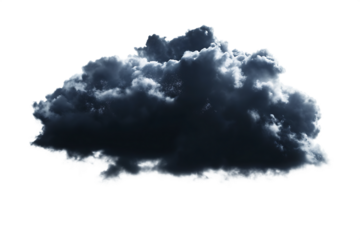 dark storm cloud isolated on white background PNG