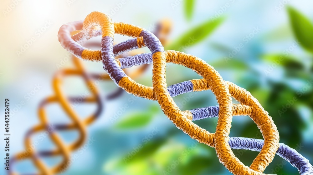 Poster detailed representation of a dna molecule highlighting the complexity and structure of genetics