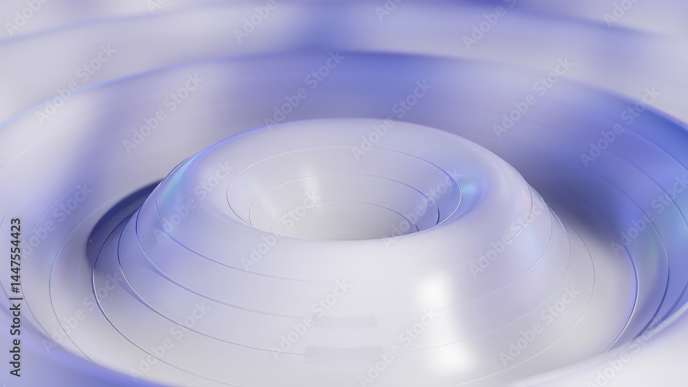 Poster smooth white concentric circles expand and contract rhythmically, creating a mesmerizing visual patt