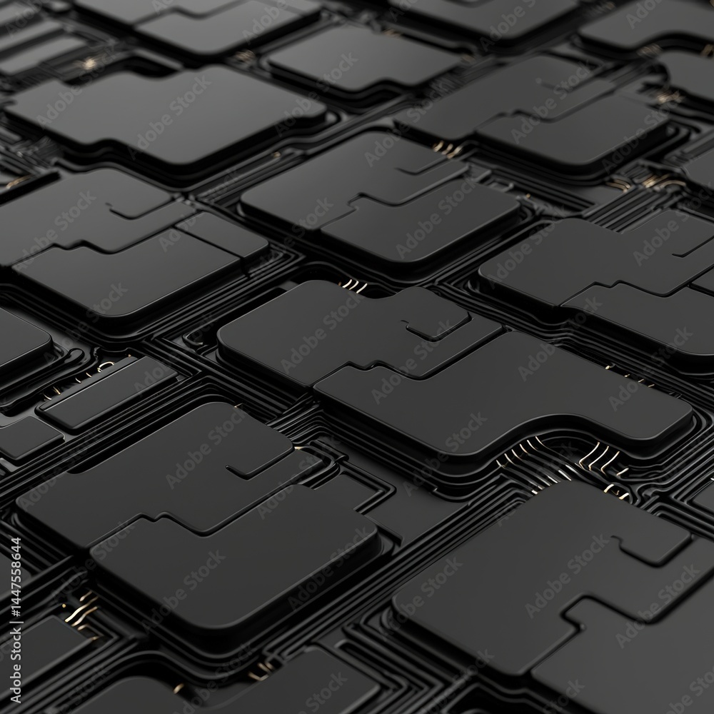 Poster close-up view of a computer circuit board displaying intricate pathways and electrical connections