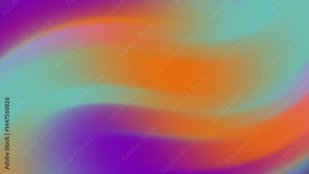 Aufkleber colorful abstract background with orange and cyan waves. a perfect fit for dynamic web or graphic pr