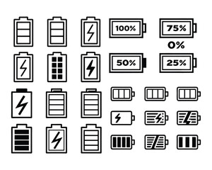 battery icon set
