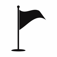 Flag icon black vector on white background.