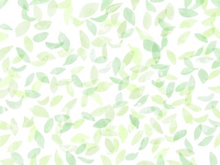 濃淡がついた緑の葉っぱ模様の背景素材イラスト