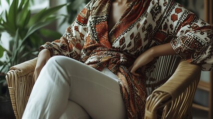 patterned robe