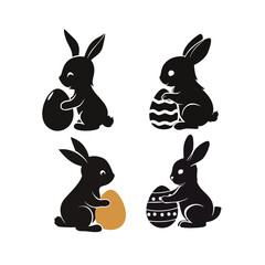 easter bunny and eggs