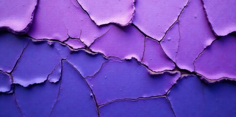 Cracked purple paint, peeling layers reveal undertones of blue and gray , cracked, shabby, blue