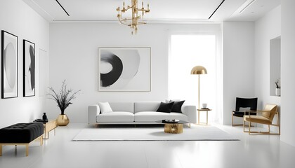 Photo interior modern design room 3d illustration