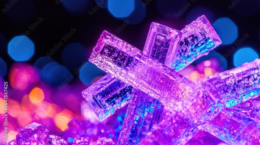 Poster exquisite snowflake with intricate patterns and delicate structure captured on a soft white backgrou