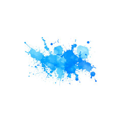 Obraz premium vibrant splash of blue paint creates abstract pattern against transparency background, evoking creativity and dynamic energy. splatter effect adds sense of movement and artistic flair