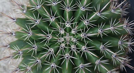 Closeup Green Cactus Plant Succulent Texture