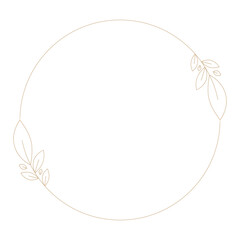 Vintage Frame Leaves Lines