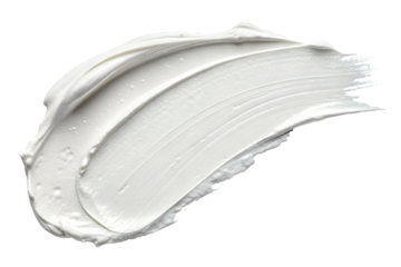 smear of white paste isolated on white or transparent png