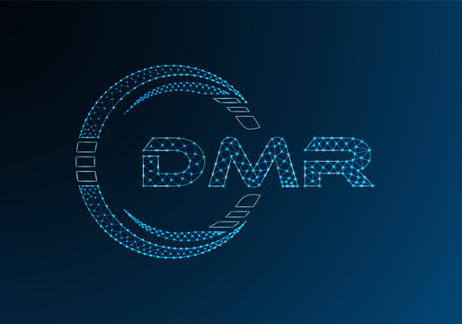 DMR low poly letter logo vector design. DMR lower poly logo design.