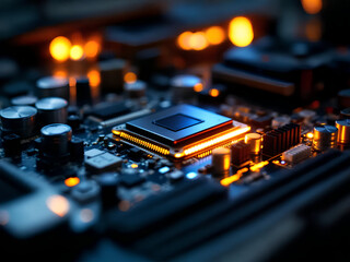 Nahaufnahme einer Computer-Mainboard-Platine