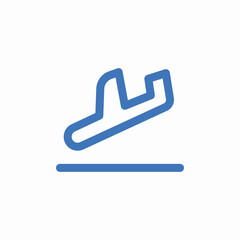 landing aircraft icon sign vector