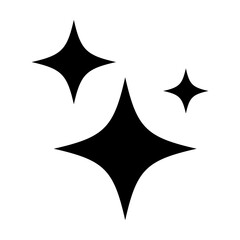 AI sparkling icon, star decoration symbol for button UI banner vector illustration