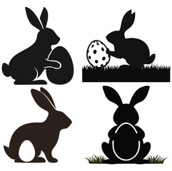 Obraz premium set of easter rabbits