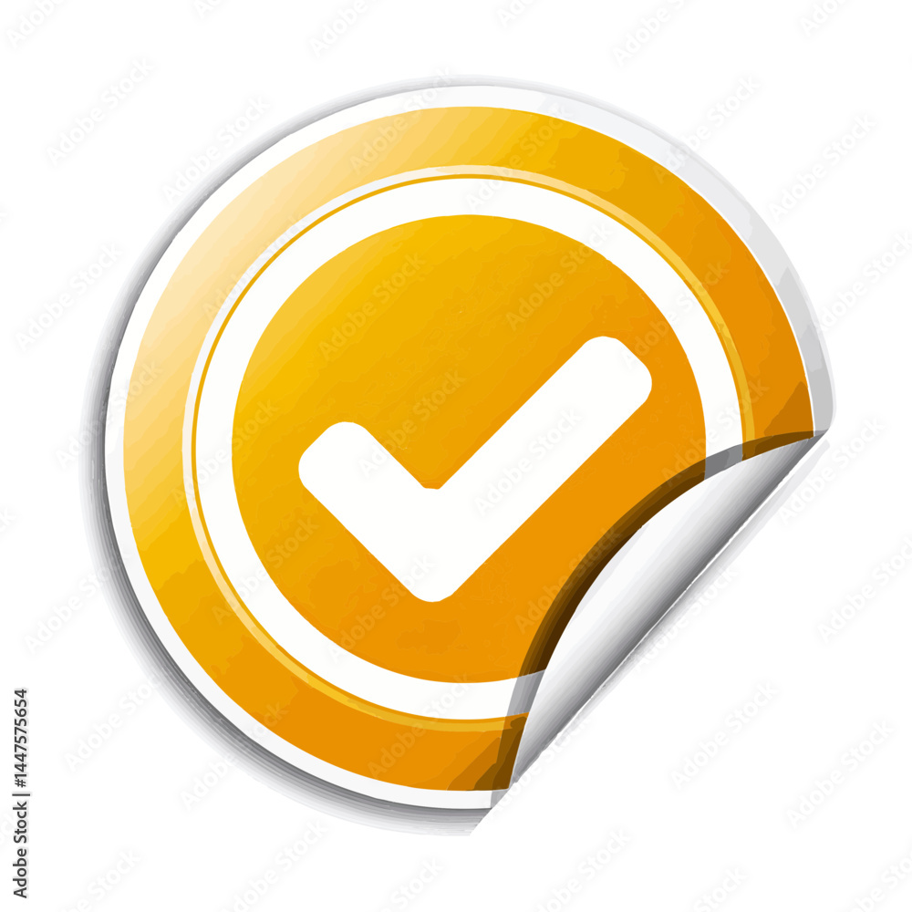 Poster vector check mark button