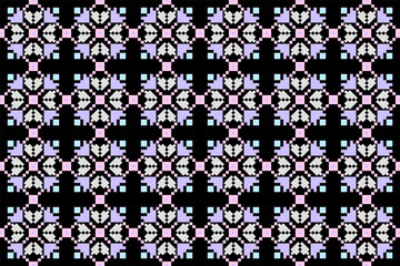Cross stitch pattern concept showcasing traditional ethnic geometric pattern, Design for textile, background,carpet,wallpaper,clothing,wrapping,Batik,fabric,Vector illustration	

