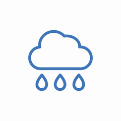 rain cloud icon sign vector
