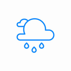 rainy clouds icon sign vector