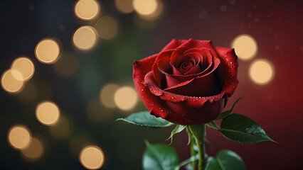 red rose on a dark background