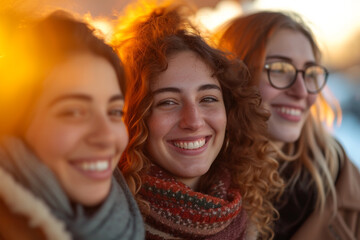 Women empowering and uplifting one another through mutual support and encouragement   