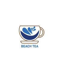 Beach Coffee Logo Design, Beach Cafe Logo Design, Beach Coffee Shop Logo