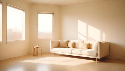 Fototapeta premium Photo interior modern design room 3d illustration