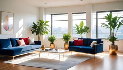 Photo interior modern design room 3d illustration