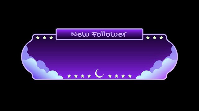 Follower stream alert for twitch or your streaming with transparent background