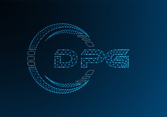 DPG low poly letter logo vector design. DPG lower poly logo design.