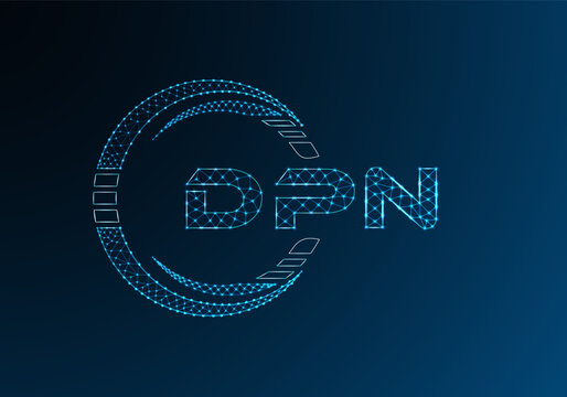 DPN low poly letter logo vector design. DPN lower poly logo design.