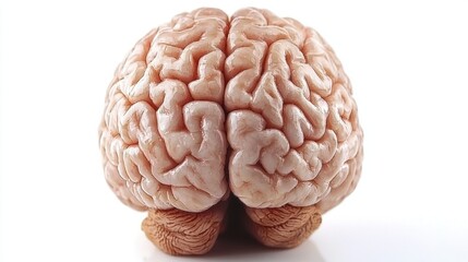 Brain function isolated on white background