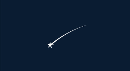 Minimalist Shooting Star Silhouette