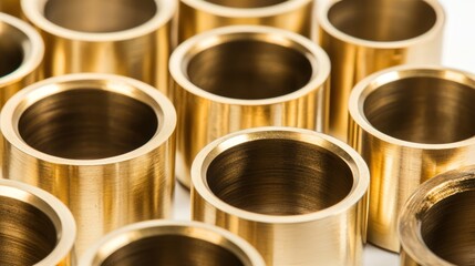 Brass manufacturing isolated on white background