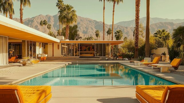 Embrace the calming vibes of a tropical paradise in Palm Springs.