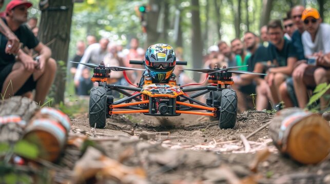 Exciting drone racing competition  fpv pilots navigate obstacles in a thrilling sport showcase