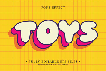 Toys style editable text effect