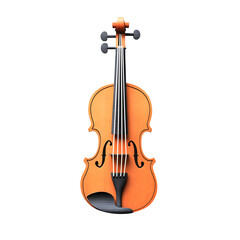Fototapeta premium Elegant Violin Crafted from Paper Art on White Background