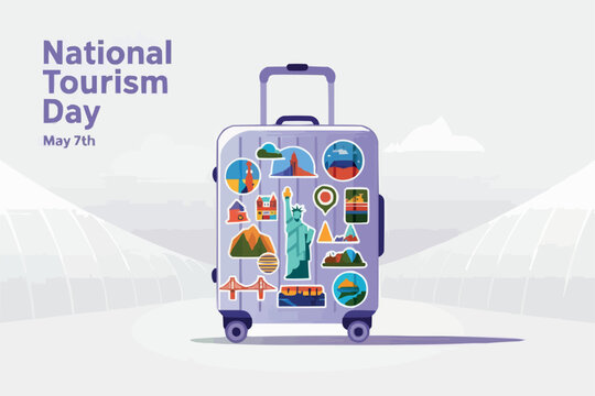 National Tourism Day May 7th Travel Celebration Image - Powered by Adobe