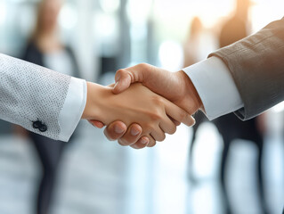 professional handshake at networking event, symbolizing connection