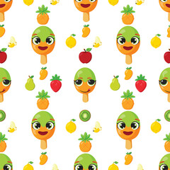 Happy fruit ice cream repeat