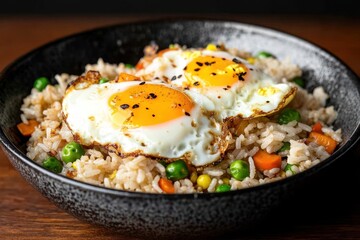 Wok Stir-Fry Fried Rice with Egg and Vegetables