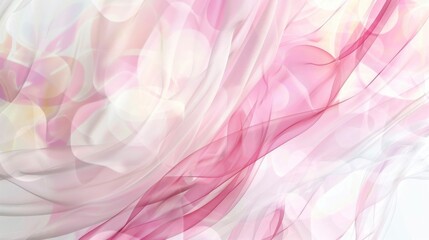 Soft pink and white abstract waves blend with delicate translucent shapes, creating a dreamy and elegant background.