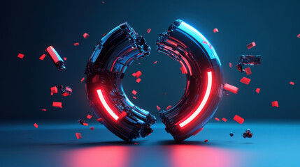 Futuristic conceptual technology background, circular HUD interface hologram, 3d render in high resolution, sci fi wallpaper. 3d illustration.
