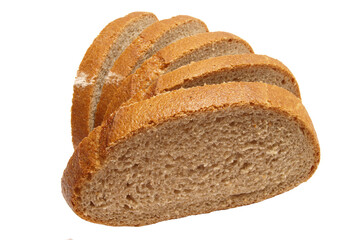 Sliced bread isolated on white