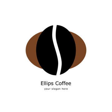 Coffee ellips Logo design template