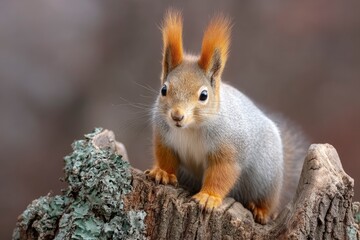 Obraz premium Squirrel on Log